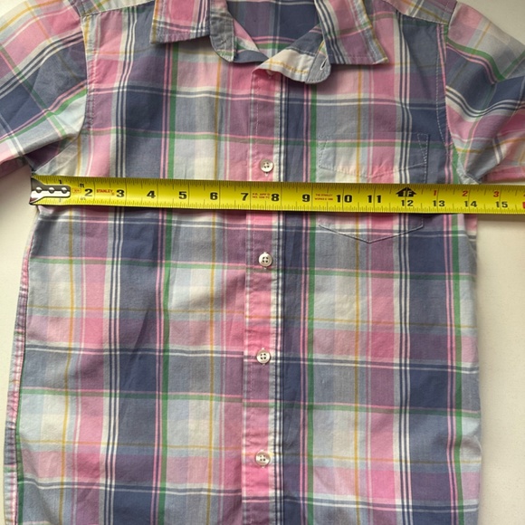 Wrangler Kid's Unisex Gingham Button Down Shirt Size S/CH 6/7 - Picture 4 of 6